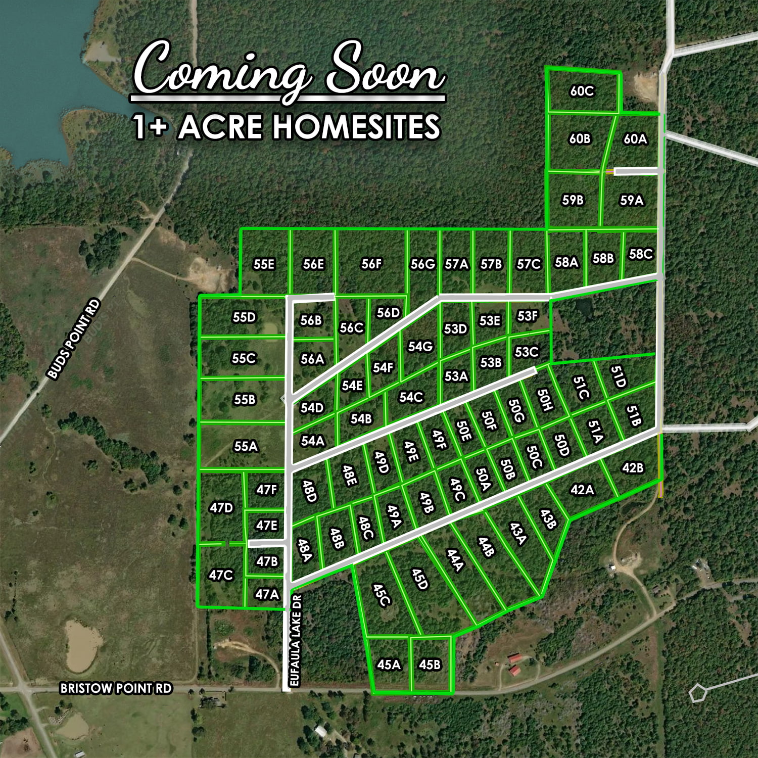 Homesites coming soon at Eufaula Lake Private Estates